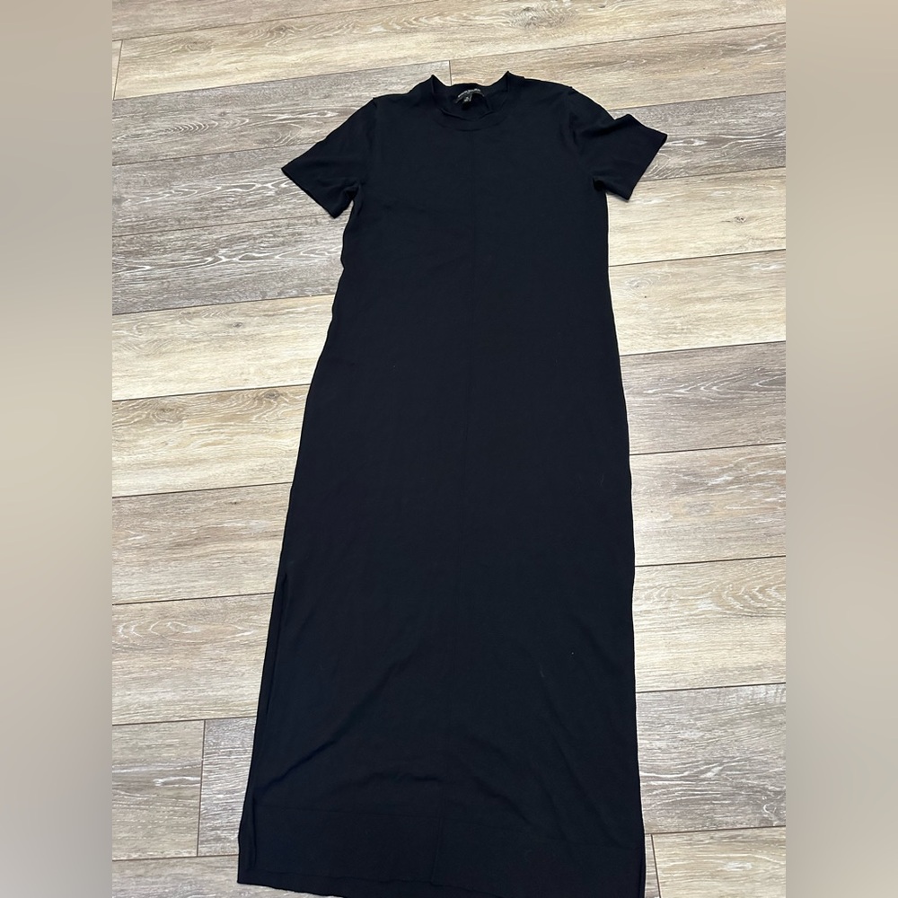 Banana Republic Form Fitting Elegant Black Side Slit Maxi Dress